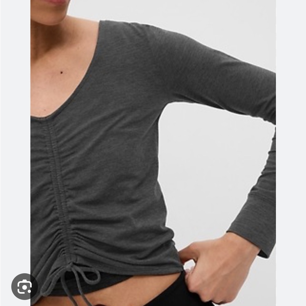 NWOT Gapfit Brushed Jersey Crop Cinched T-Shirt